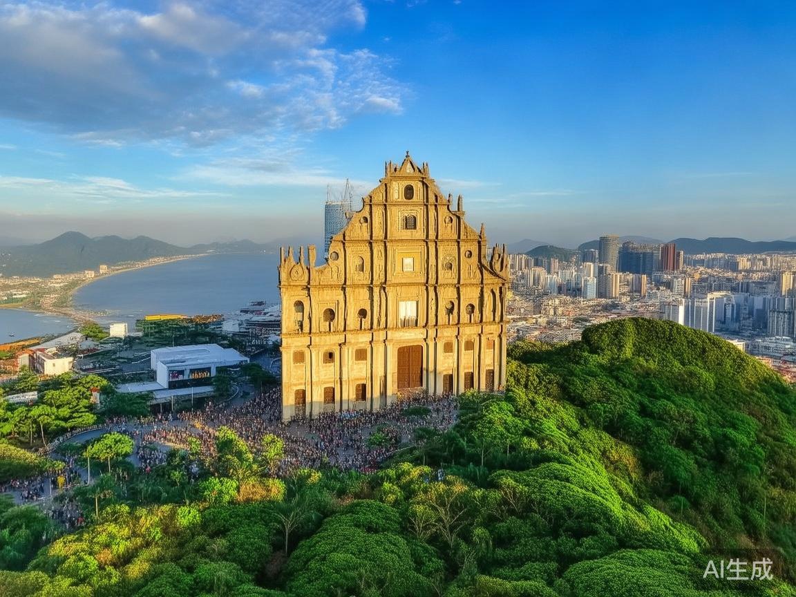 澳门皇家娱乐赌场周边景点与交通指南:便利到达全攻略 2. 大三巴牌坊
作为澳门最著名的历史建筑之一,